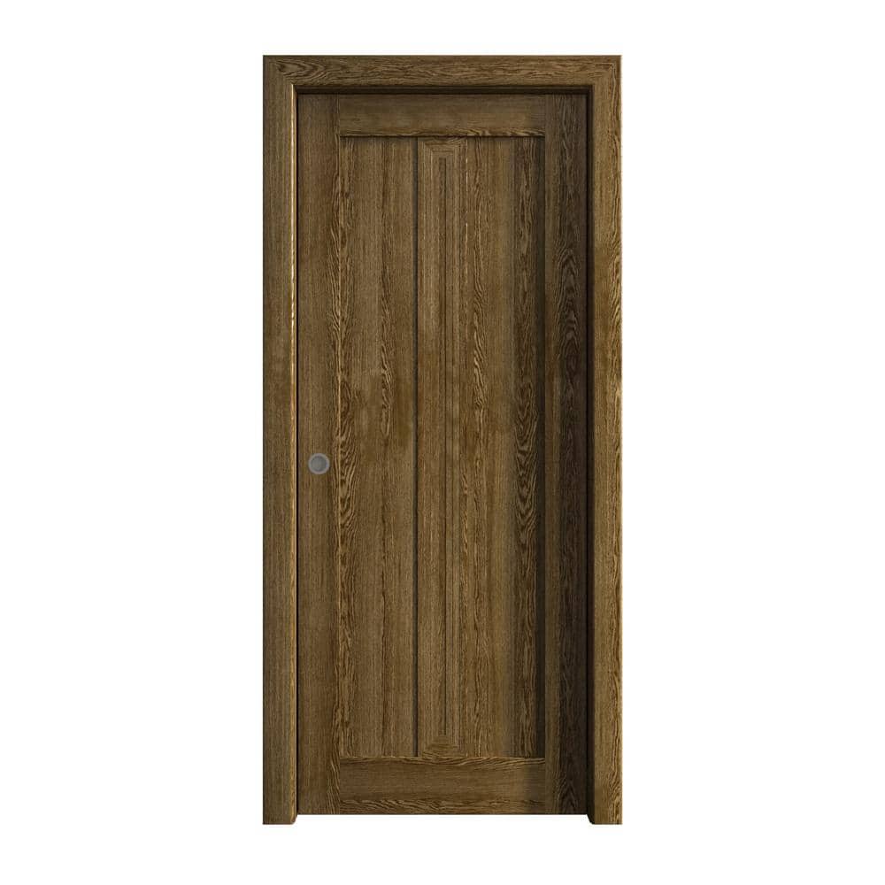 Assemble Required 28 in. x 96 in. Marble Oak Solid Wood Pocket Door with Hardware price history on PriceWatchPro