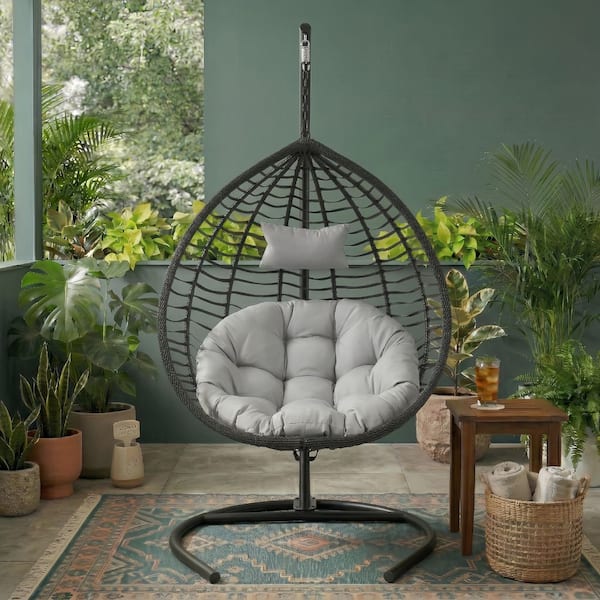 RUIZI 1-Person Wicker Egg Swing Chair...