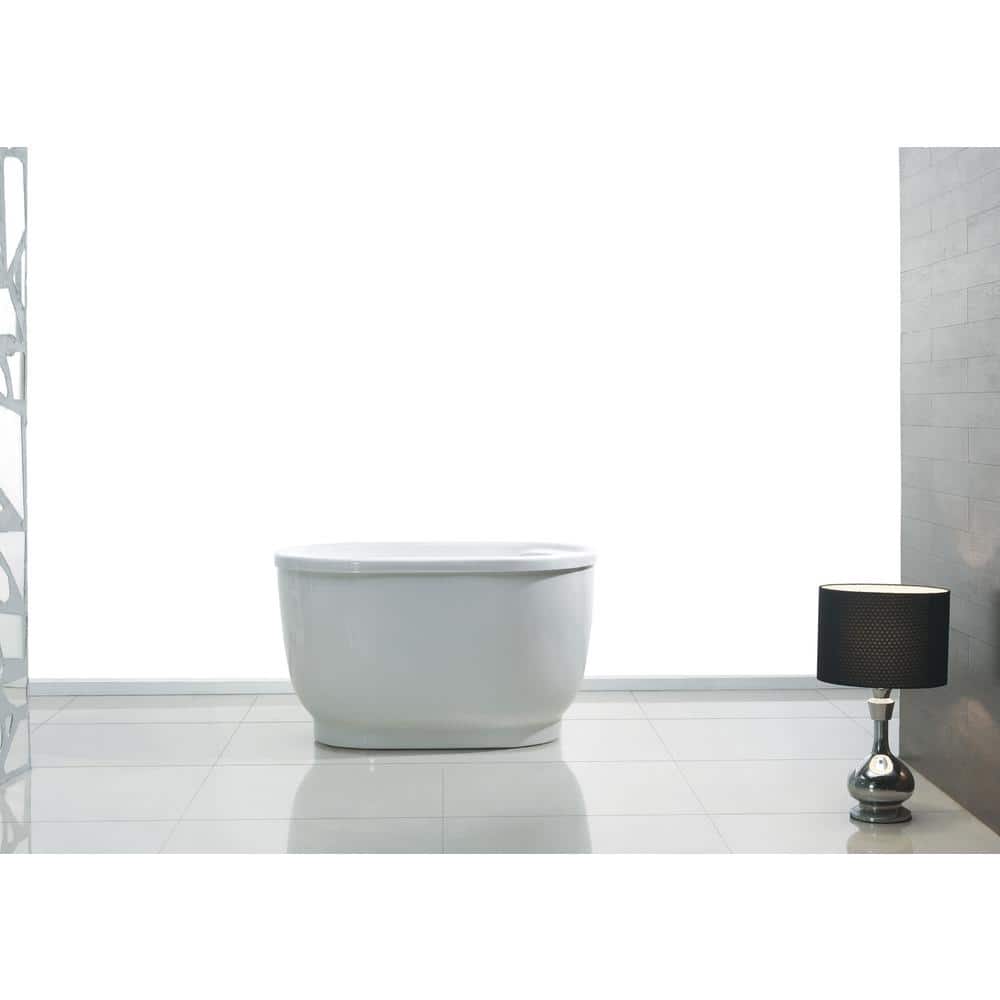 47'' White Acrylic Freestanding Soaking Bathtub