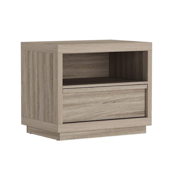 Manhattan Comfort Navis Contemporary Natural Oak 1-Drawer 26 in. W