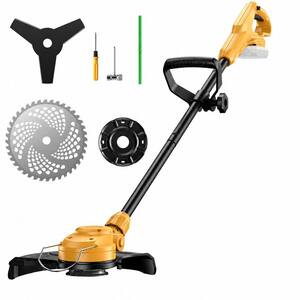MISOPILY 600W Brushless Motor Cordless String Trimmer Electric Weed Eater with Dual Safety, 5800RPM, for Yard Bush
