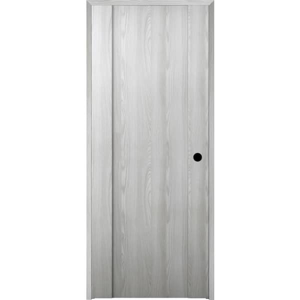 Belldinni Vona 01 32 in. x 80 in. Left-Handed Solid Core Ribeira Ash Textured Wood Single Prehung Interior Door