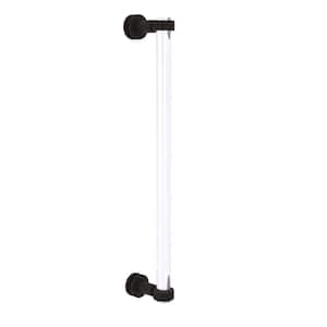 Clearview 18 in. Single Side Shower Door Pull with Groovy Accents in Oil Rubbed Bronze