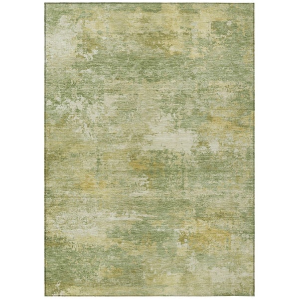 Chantille Machine Washable Indoor/Outdoor Abstract ACN2369 Sage 8 ft. x 10 ft. Area Rug