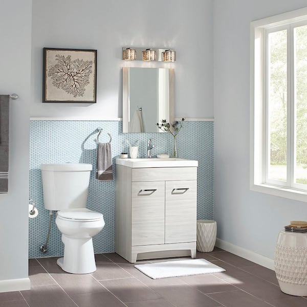 12 in. Rough In 2-Piece 1.1 GPF/1.6 GPF Dual Flush Elongated Toilet in White, Seat Included