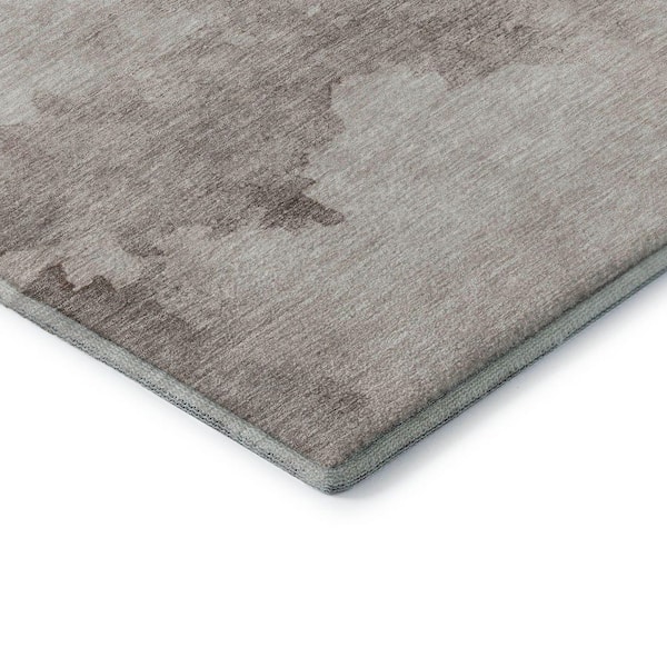 Mayfield Premium Machine Washable Abstract AMF1791 Taupe 2 ft. 3 in. x 7 ft. 6 in. Runner Rug