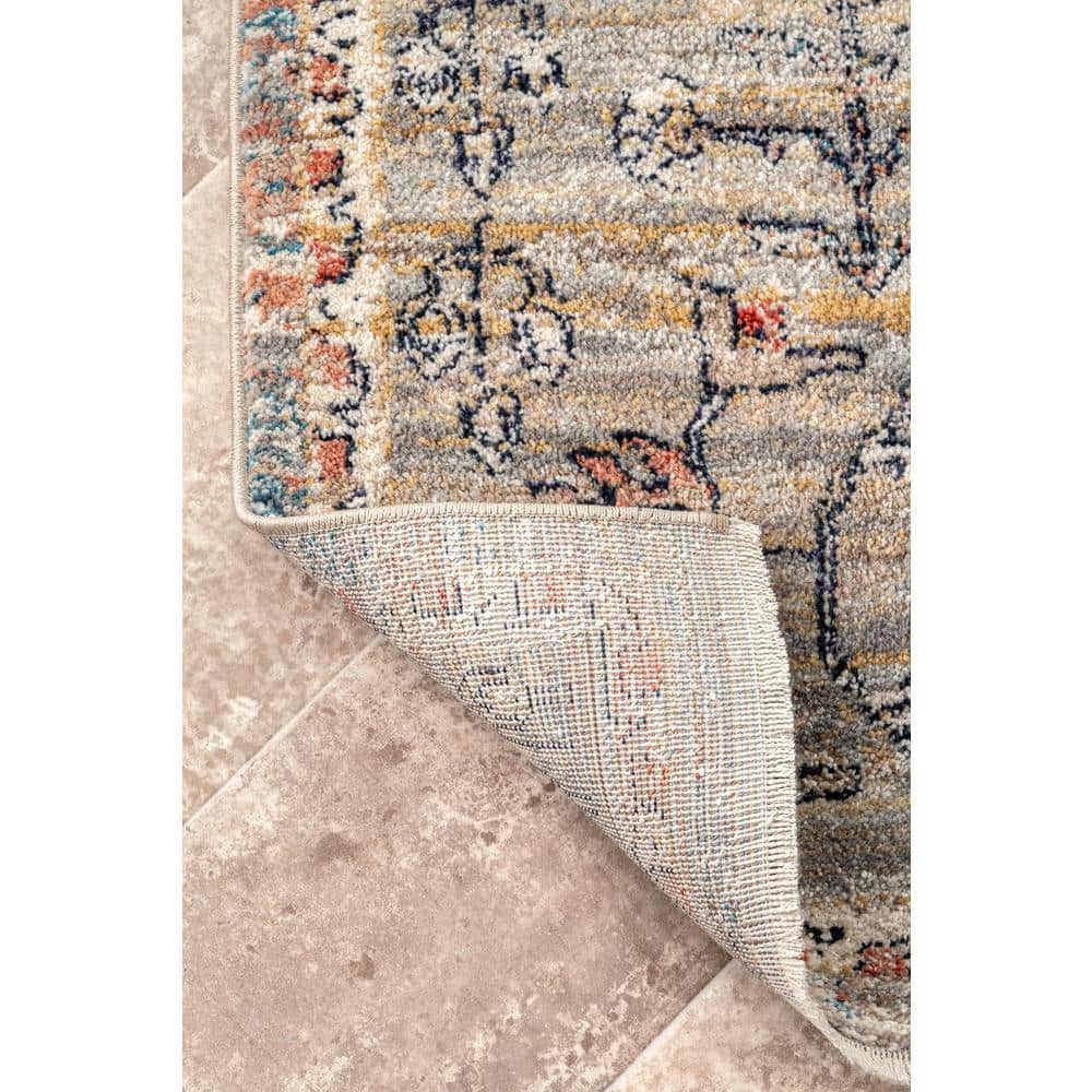 Regal Marley Medallion 32" Synthetic Area Rug with Fringe