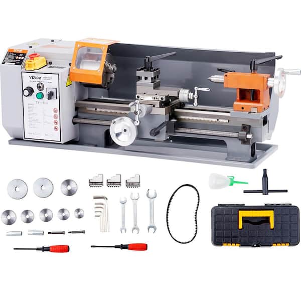 Metal Lathe 3.9 in., 7 in. x 13.78 in. Benchtop Lathe 2200 RPM Variable Speed 500-Watt Brush Motor Swing for Precision