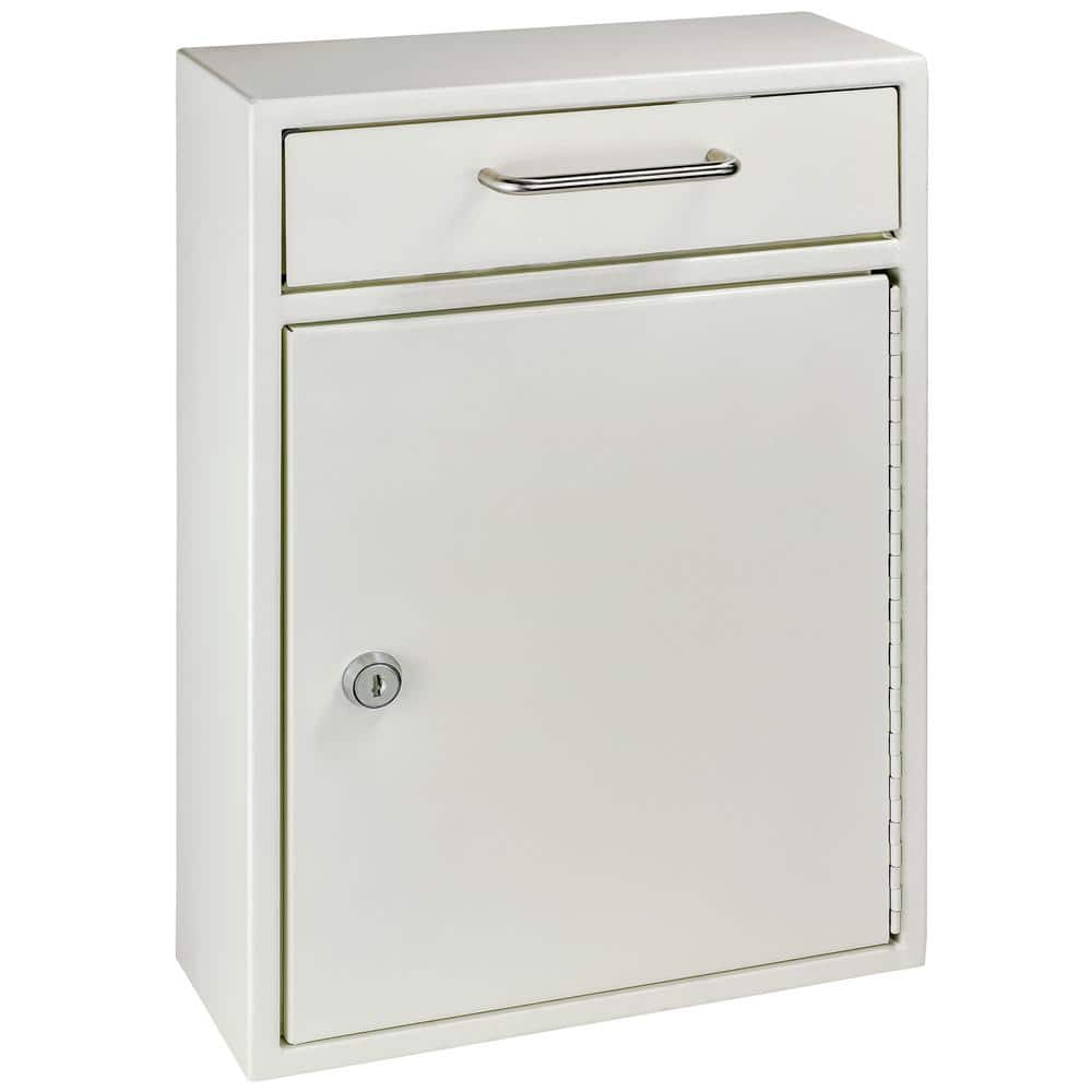 White Granite Steel Wall-Mount Security Key Cabinet with Lock
