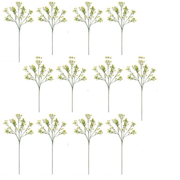 Yellow Artificial Baby Breath Flowers, 12-Pack L085Q6NTFQ - The