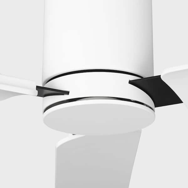 Generation Lighting - Fan Cleancut Smart 62 in. Matte White Downrod Mount Standard Ceiling Fan with Integrated LED and Remote