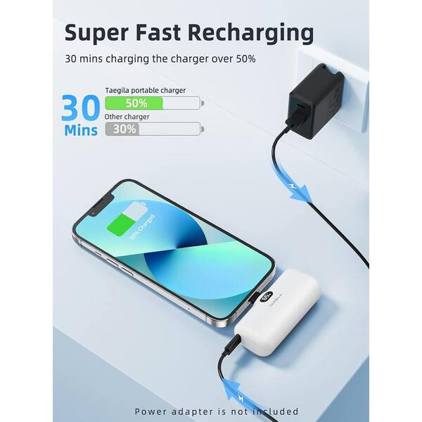 Taegila Portable Charger iPhone 15 Android USB C Power Bank