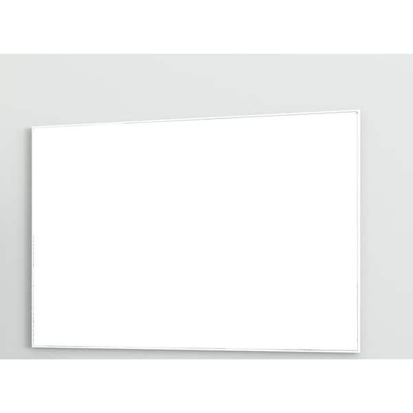 Unbranded White 48 in. W x 32 in. H Rectangle Aluminum Framed Decorative Wall Mirror for Bathroom and Living Room