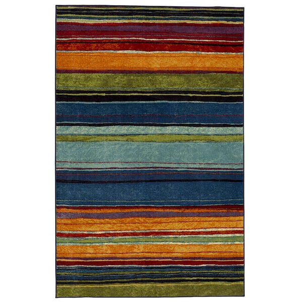Mohawk Home Rainbow Multi 5 ft. x 8 ft. Striped Area Rug