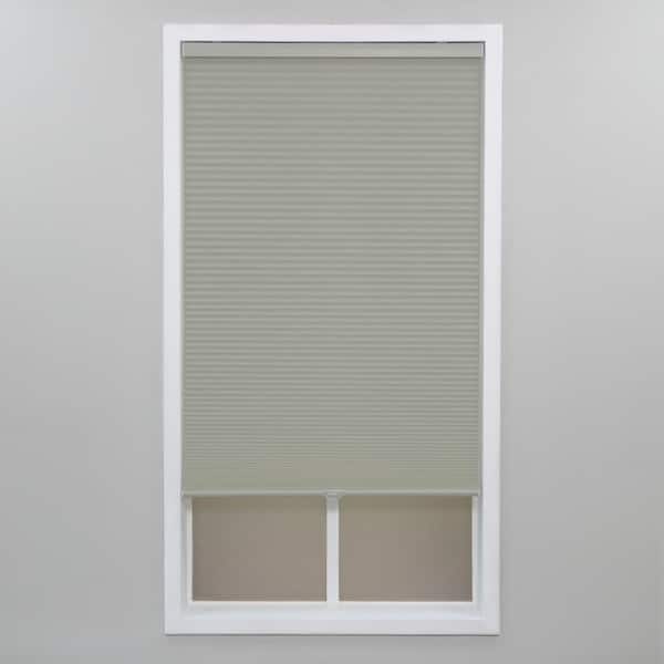 Perfect Lift Window Treatment Gray Cloud Cordless Light Filtering Polyester Cellular Shades - 64 in. W x 48 in. L