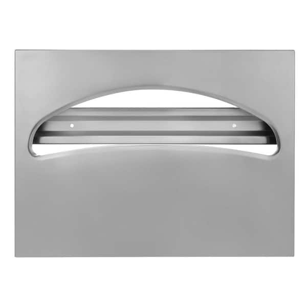 Stainless Steel Toilet Seat Cover Dispenser, Wall Mount Single or 1/2 Fold Large Toilet Seat Covers Holder, Nickel