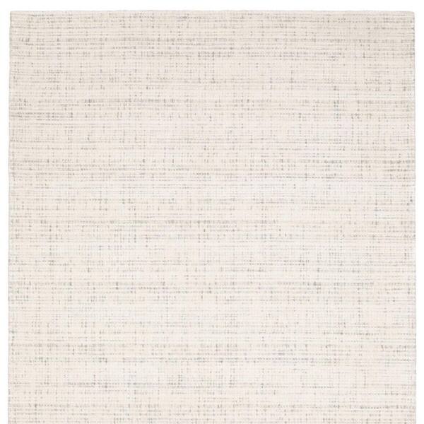 10 ft. x 13 ft. Ivory, Gray Striped Washable Area Rug
