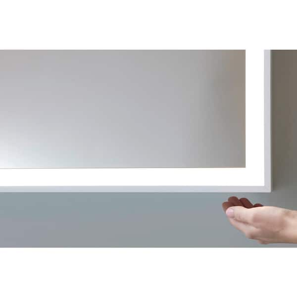 Ancerre Designs Immersion LED Frameless Mirror with Bluetooth, Defogger and Digital Display, 48 in. x 40 in.