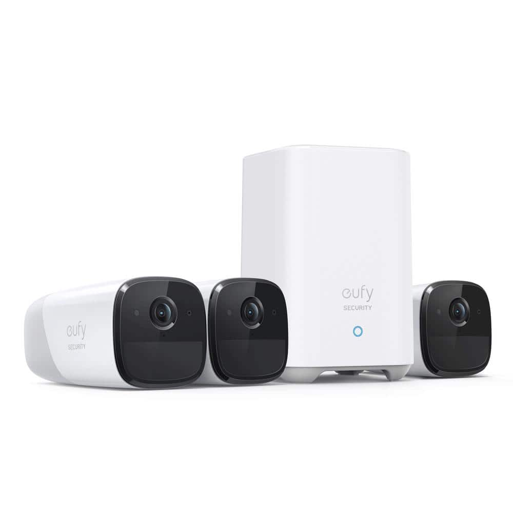 eufy Security EufyCam 2 Pro Wireless Home Security Camera System, 3-Cam  Kit, 365-Day Battery Life, 2K Resolution, No Monthly Fee T88521D1 - The  Home ...