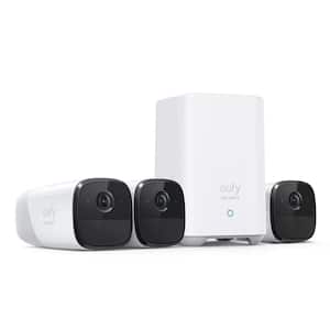EufyCam 2 Pro Wireless Home Security Camera System, 3-Cam Kit, 365-Day Battery Life, 2K Resolution, No Monthly Fee