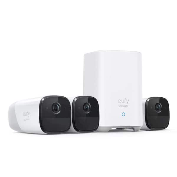 eufy Security EufyCam 2 Pro Wireless Home Security Camera System, 3-Cam Kit, 365-Day Battery Life, 2K Resolution, No Monthly Fee