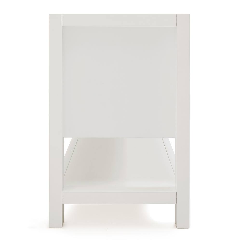 Bayhill 72'' White Solid Wood Double Freestanding Bathroom Vanity