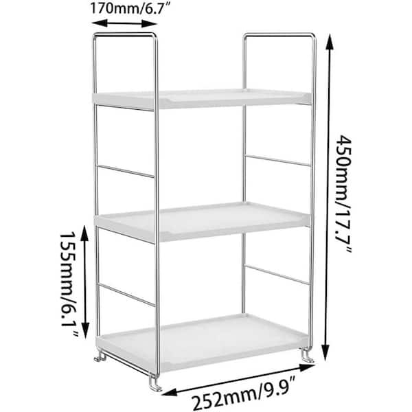 Dyiom 3-Tier Bathroom Countertop Organizer, Vanity Tray Cosmetic and Makeup  Storage, Kitchen Spice Rack Standing Shelf B095BXJ4P2 - The Home Depot