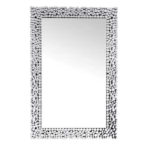 32 in. W x 47 in. H Glass Silver Standing Mirror