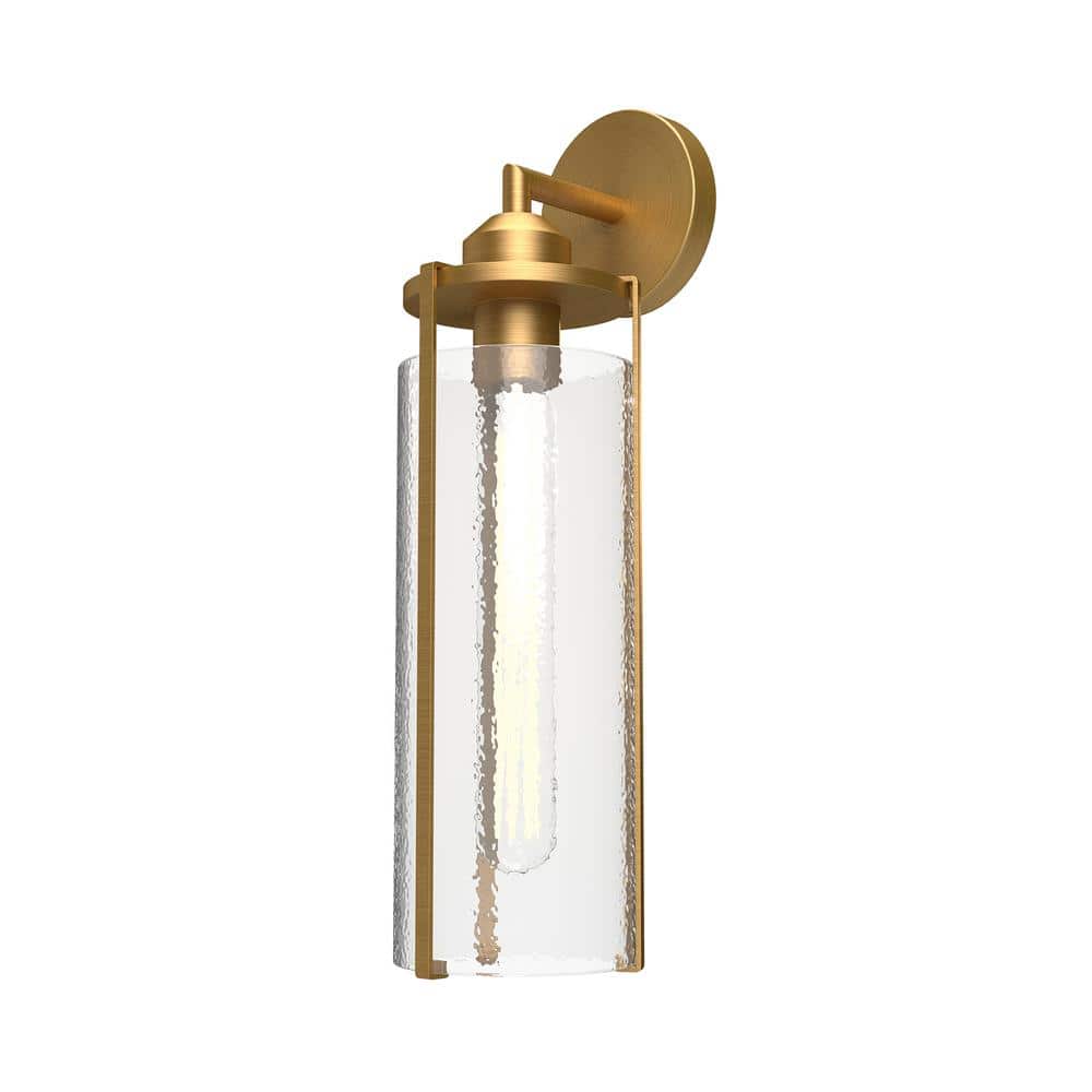 Black Dimmable Cylinder Vanity Light with Water Glass