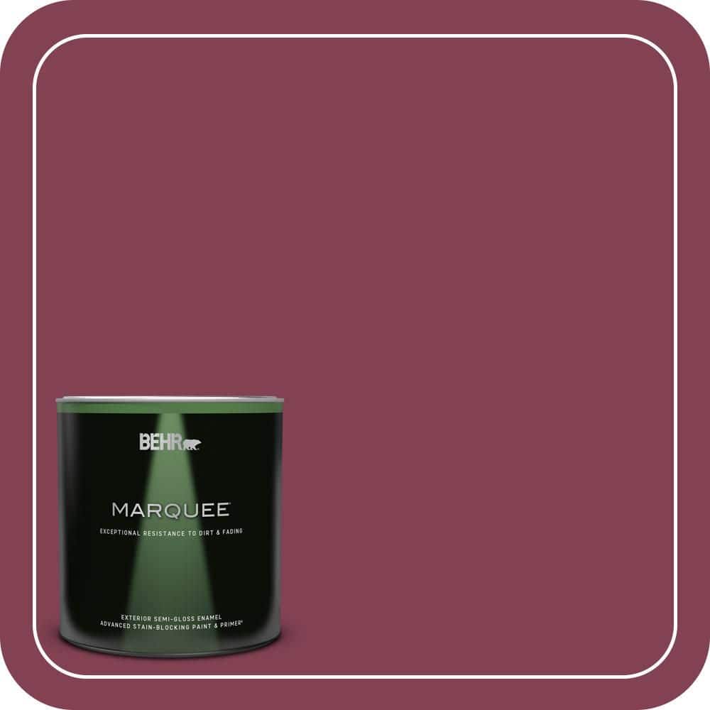 BEHR MARQUEE 1 qt. #M130-7 Sugar Beet Semi-Gloss Enamel Exterior Paint ...