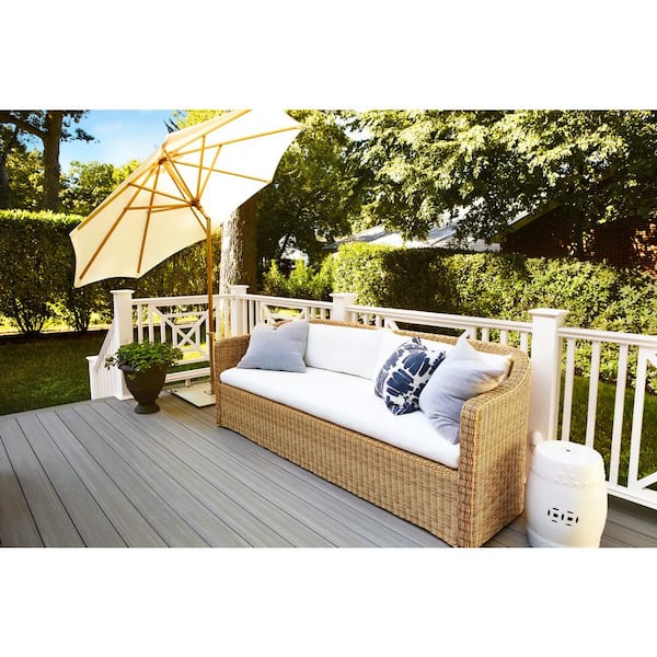 TimberTech Advanced PVC Vintage 5/4 in. x 6 in. x 20 ft. Grooved