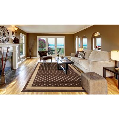 Jewel Athens Brown 8 ft. x 10 ft. Area Rug