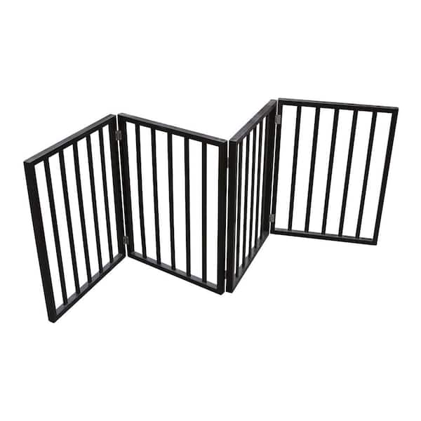 Wooden Freestanding Folding Pet Dog Gate for Doorways