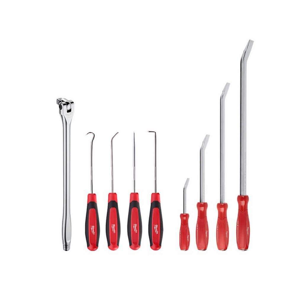 Milwaukee Pry Bar And Hook And Pick Mechanic Tool Set (14-Piece  48-22-9214-48-22-9215-48-22-2706 The Home Depot, Pry Bar Set Canadian Tire