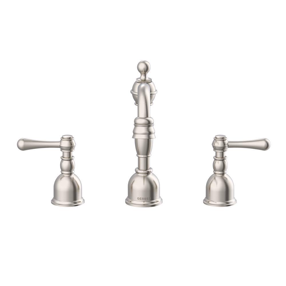 Sleek 7.5" Brushed Nickel Modern Widespread Bathroom Faucet