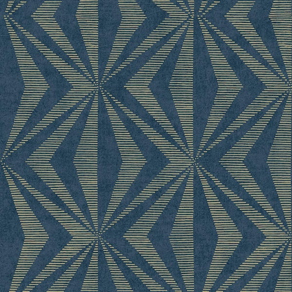 Advantage Monge Blue Geometric Wallpaper Sample