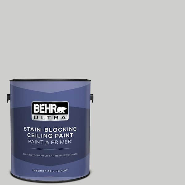 BEHR ULTRA 1 gal. #PPL-64 Pewter Vase Ceiling Flat Interior Paint and Primer