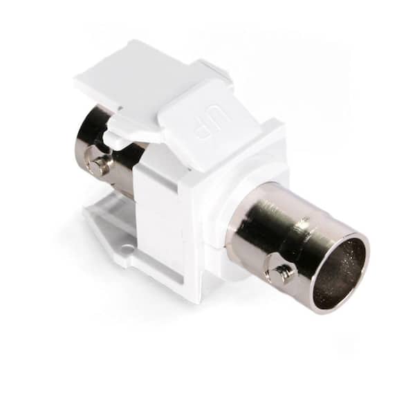 Leviton QuickPort BNC Nickel-Plated Adapter, White