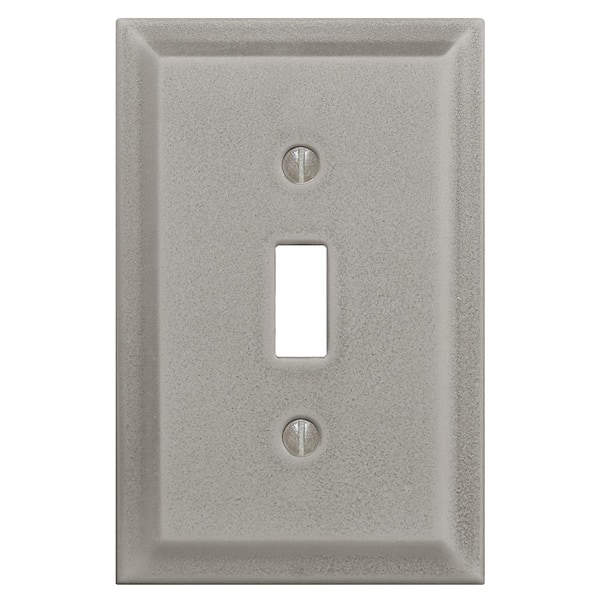 Questech Nickel Satin 1-Gang Toggle Bevel Wall Plate