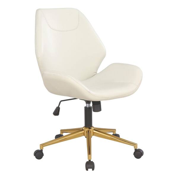 Office Star Products Reseda Series Executive Office Chair In White Faux