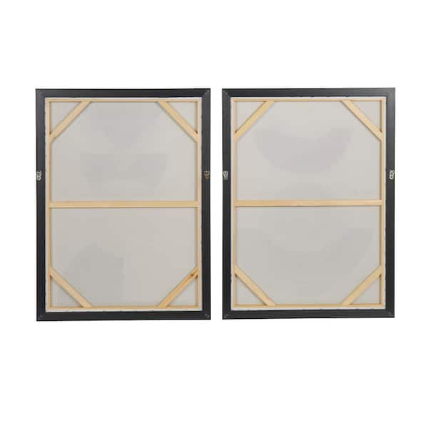 Art Geometric White Frame 16x24 PAIR