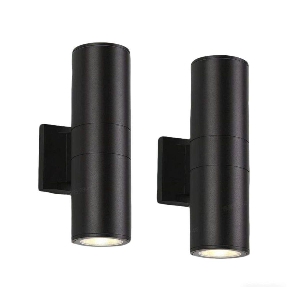 Outdoor Wall Light 2-Pack, Modern Aluminum Up Down Wall Sconce with Glass Shade for Porch, Patio, and Backyard price history on PriceWatchPro