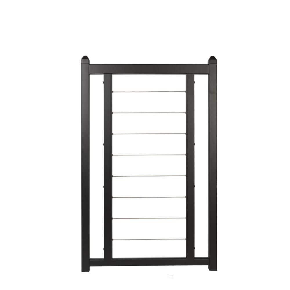 Fe26 Horizontal Cable Rail 34.5-in x 34.5-in Black Sand Railing Gate price history on PriceWatchPro
