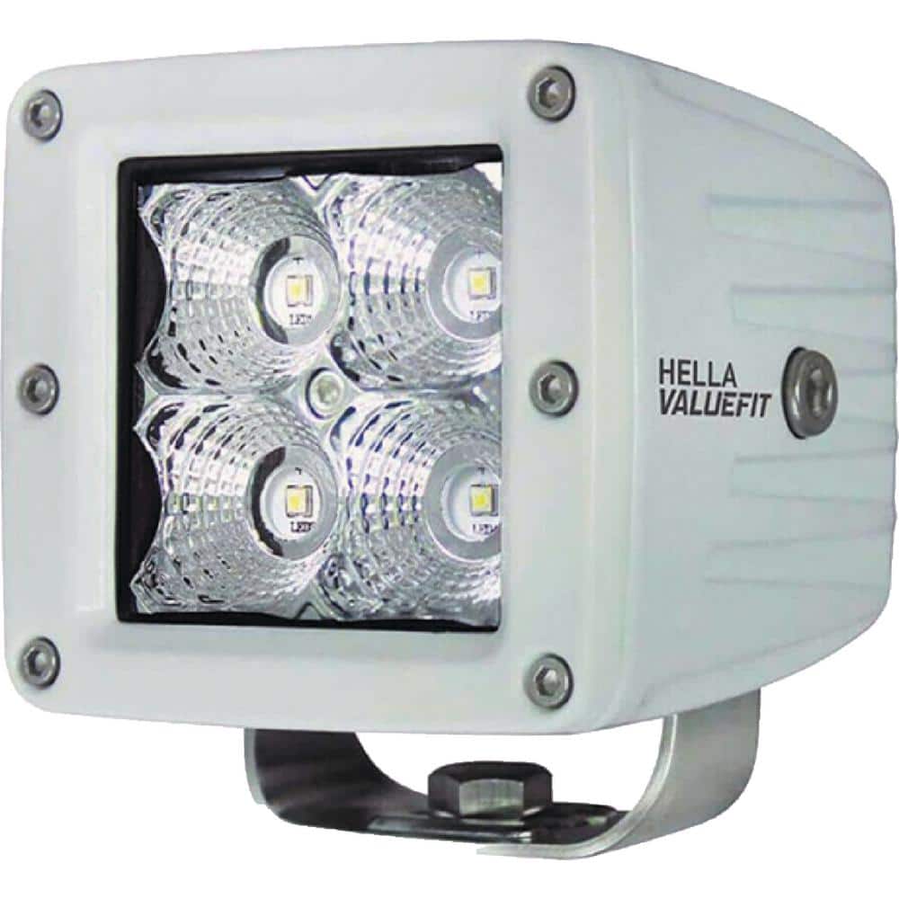 Hella Value fit Cube 4 LED Spot Light Kit, White 357204041 - The Home Depot