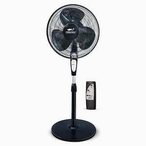 18 in. Oscillating Pedestal Fan in White with Adjustable Tilt and 3 Speed Control