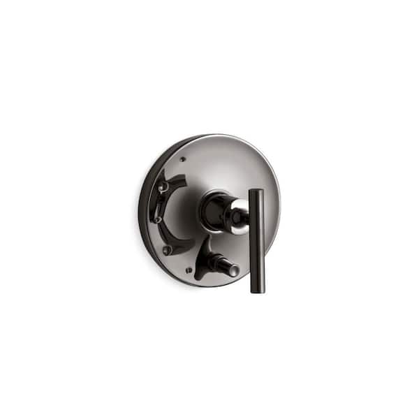 KOHLER Purist Rite-Temp Valve Trim With Push-Button Diverter And Cross Handle in Vibrant Titanium