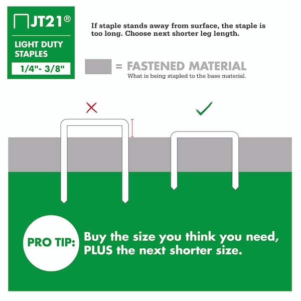 Arrow Fastener 276 Genuine JT21/T27 3/8-Inch Staples, 1,000