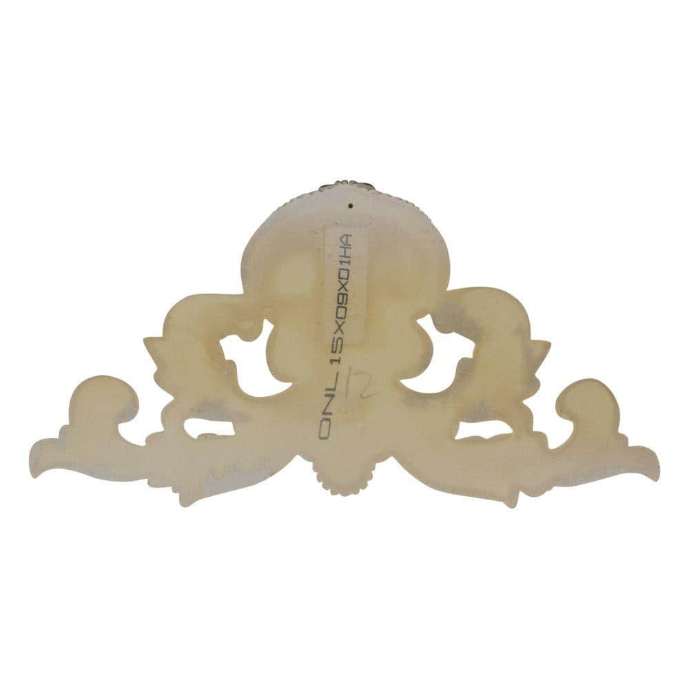 Hamilton 15.25" White Polyurethane Crown Onlay Scroll