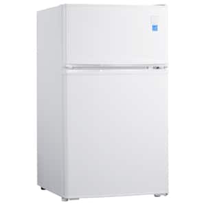 18.5 in. W 3.1 cu.ft. Compact Mini Refrigerator with Freezer in White