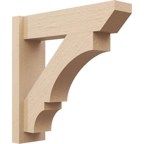 Ekena Millwork 6 in. x 22 in. x 22 in. Balboa Slat Rough Cedar Woodgrain Timberthane Polyurethane Outlooker, Primed Tan